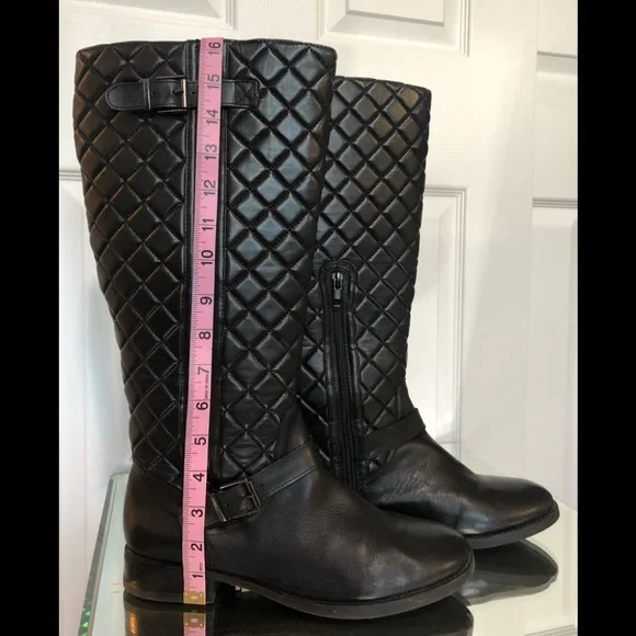 Arturo Chiang Black Quilted Fusco Boots /Size 9.5 - Picture 6 of 17